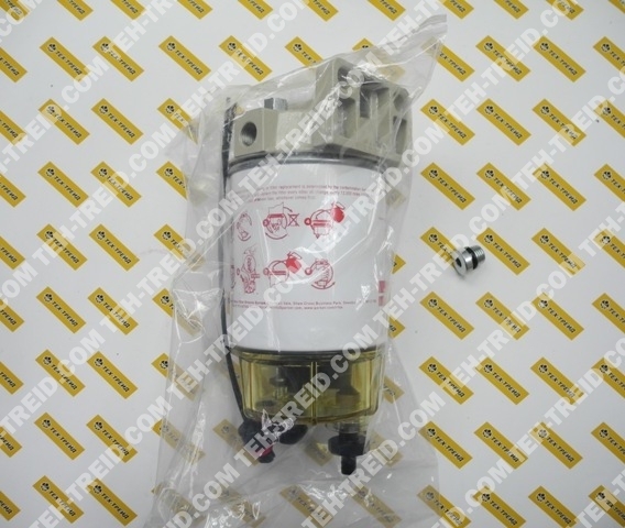 230R1230MTC Фильтр в сборе 114 л/ч, с подкачивающим насосом (поршневым) и подогревом (нижний, в колбе) 12В, подвод M14x1,5, элемент 30 микрон