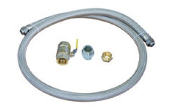Газовый шланг среднего давления 3 метра + газовый клапан + соединители