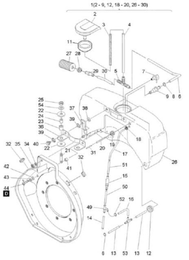 01534601 Топливный обратный клапан HATZ 1B, 1D