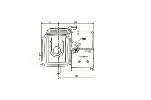 Двигатель Honda GX390 QXQ4. Диаметр выходного вала 25.4 мм