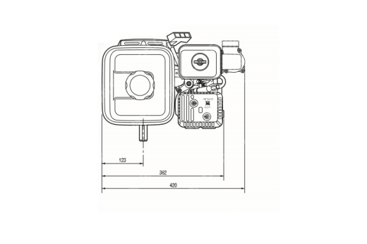 Двигатель Honda GX160 SX4. Диаметр выходного вала 20 мм