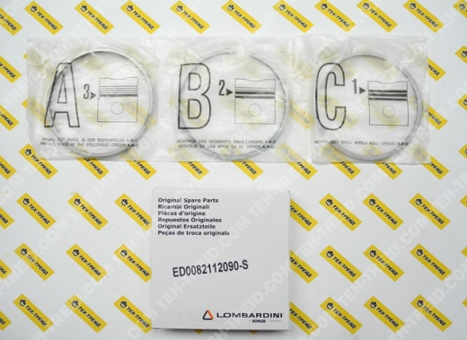 8211.209 Кольца поршневые Lombardini (ED0082112090-S)