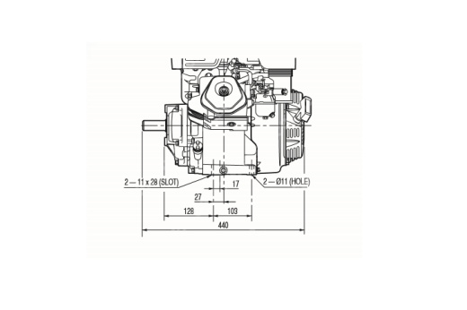 Двигатель Honda GX390 QXQ4. Диаметр выходного вала 25.4 мм