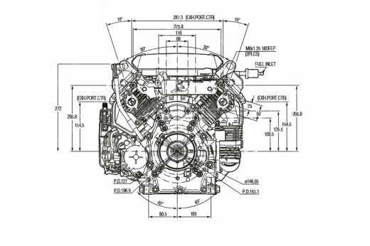 Двигатель Honda GX630RH QXF OH