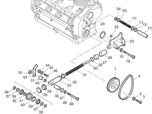 50221101 Уплотнительное кольцо натяжителя ремня HATZ серии L