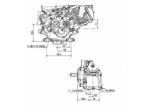 Двигатель Honda GX270 SXQ4. Диаметр вала 25 мм