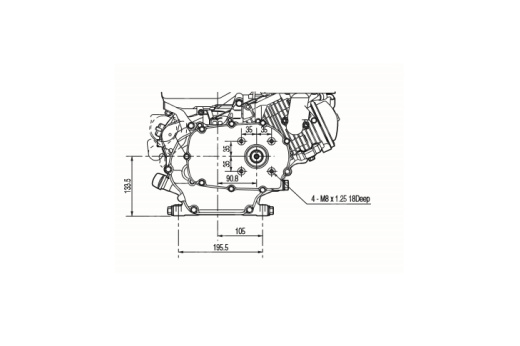 Двигатель Honda GX270 SXQ4. Диаметр вала 25 мм
